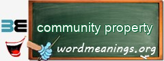WordMeaning blackboard for community property